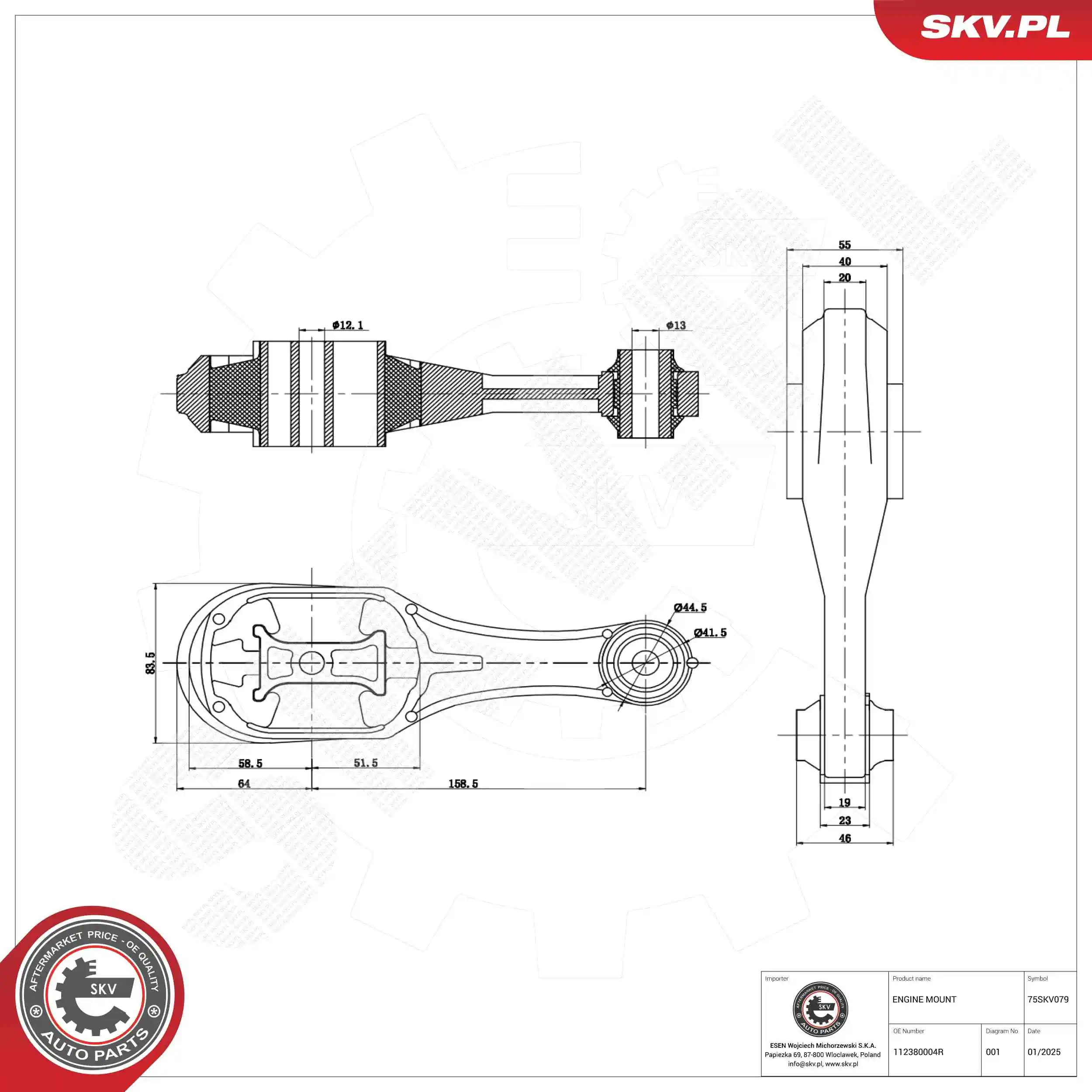 Mounting, engine